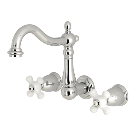 Heritage KS1251PX 8-Inch Center Wall Mount Bathroom Faucet KS1251PX